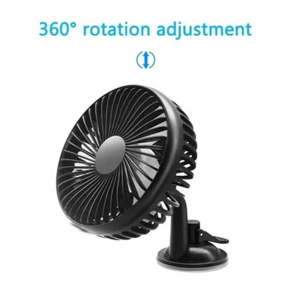 Online top seller summer product electric fan 12V/24V universal large wind mute rotatable car dual-purpose car fan