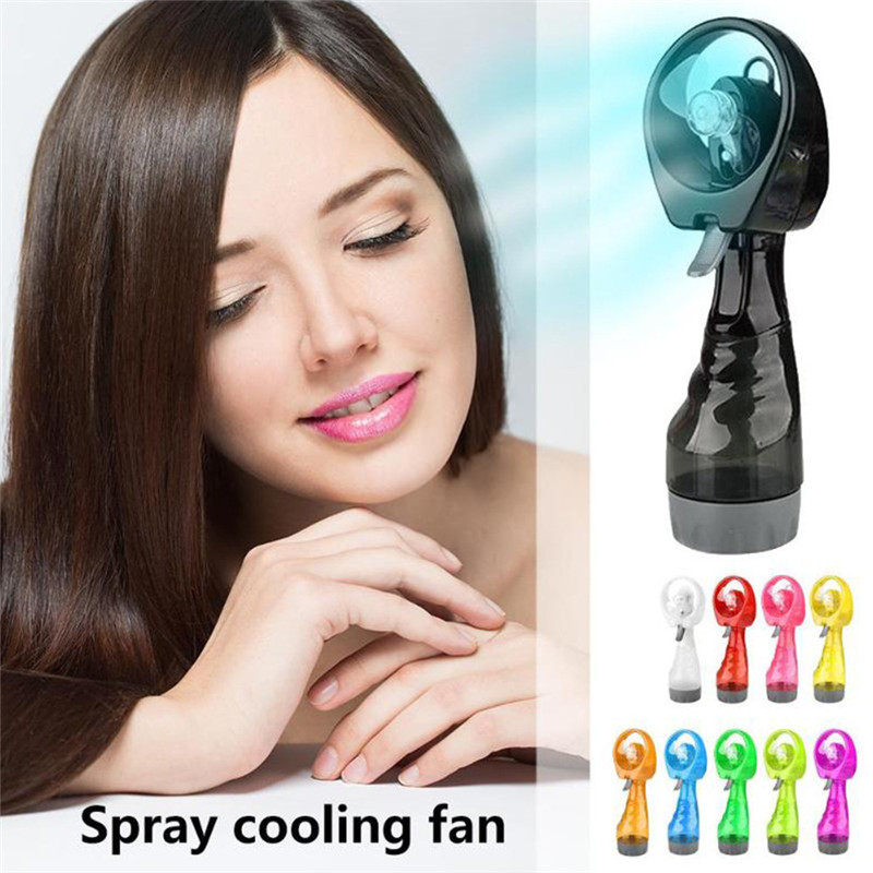 2024 new Portable Handheld Mini Water Spray Fan Summer Outdoor Travel Cooling Misting Spray Bottle Fan