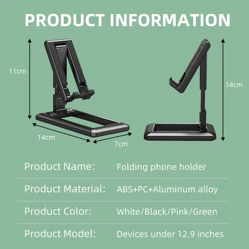 Desktop adjustable mobile phone stand multi angle universal foldable stand for iPad tablet iPhone Samsung Smart