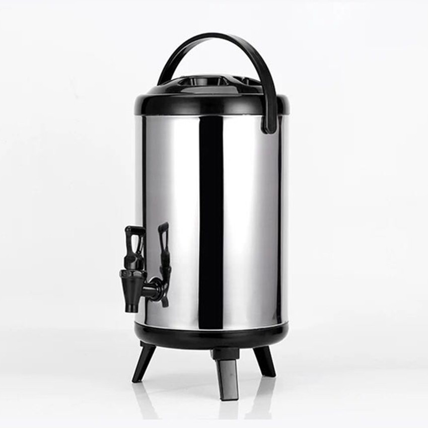 stainless steel 304 milk tea boba thermos bucket foldable 8/10/12L coffee Parlipiima tee ice bucket Barrel thermal barrels