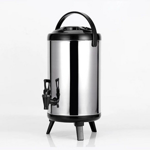 stainless steel 304 milk tea boba thermos bucket foldable 8/10/12L coffee Parlipiima tee ice bucket Barrel thermal barrels