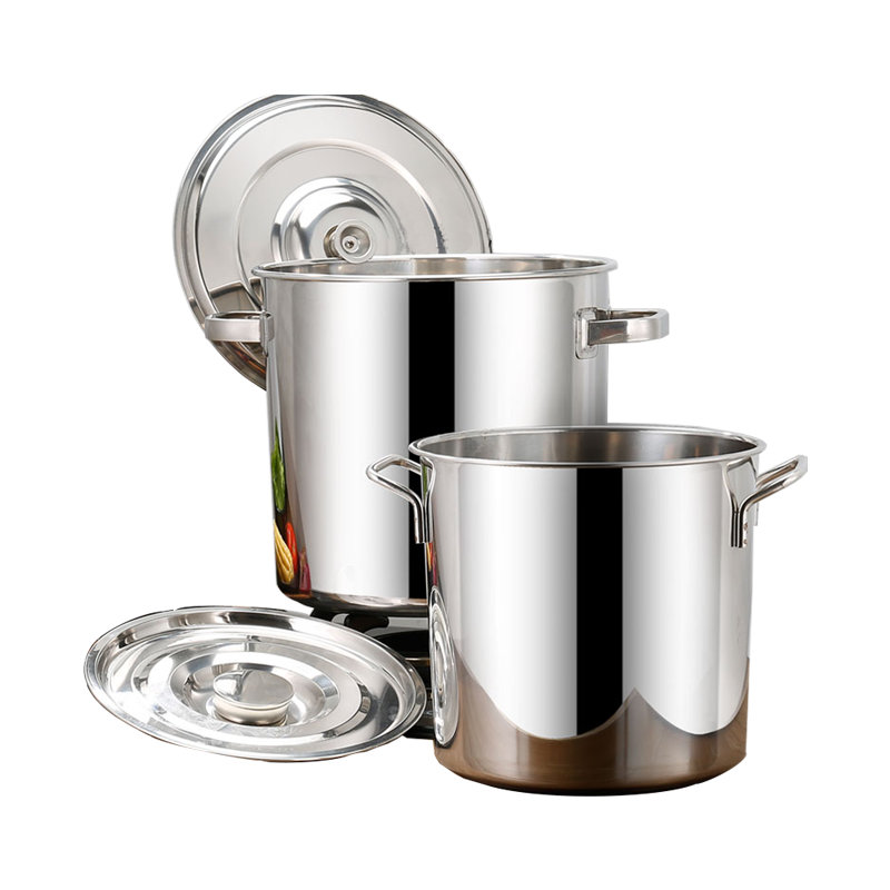 Wholesale Commercial Stainless Steel Soup Pots Bucket Extra Thick Large Capacity Stewing pot for Hotel and restaurant