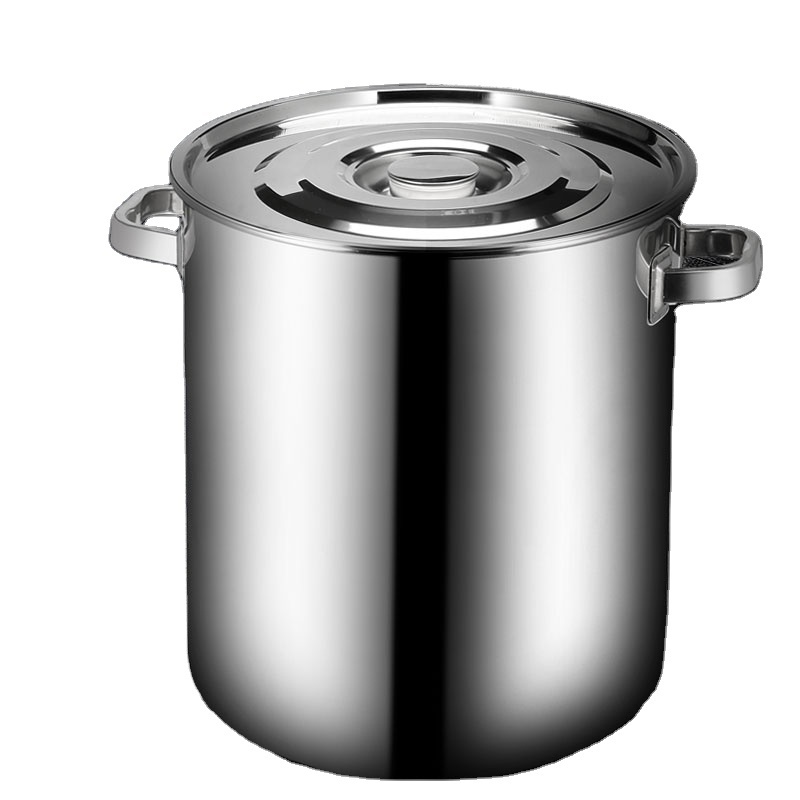 Wholesale Commercial Stainless Steel Soup Pots Bucket Extra Thick Large Capacity Stewing pot for Hotel and restaurant