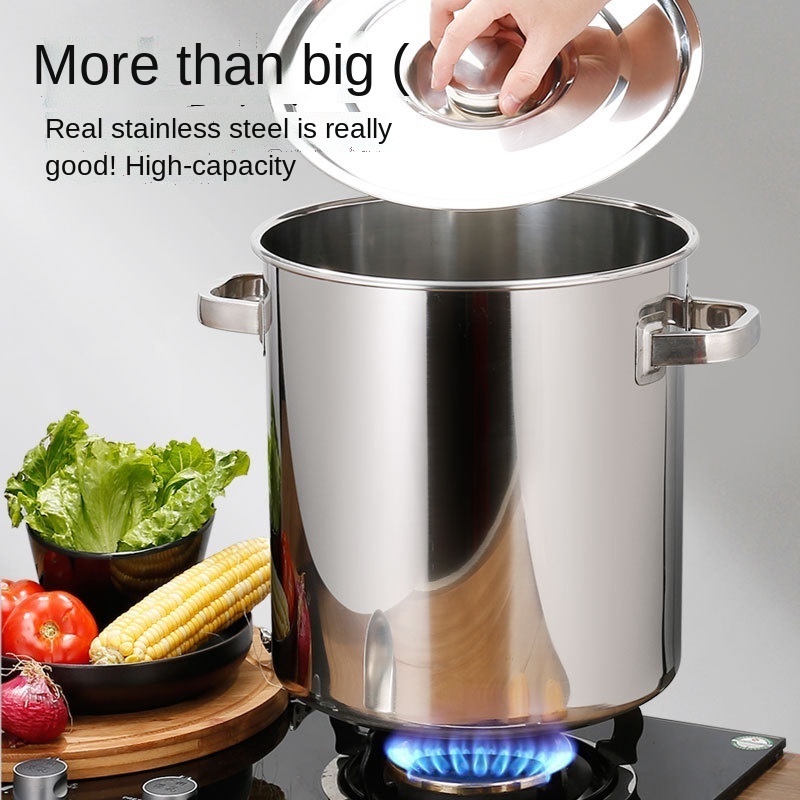 Wholesale Commercial Stainless Steel Soup Pots Bucket Extra Thick Large Capacity Stewing pot for Hotel and restaurant