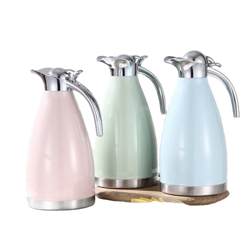 2L large capacity Vacuum European-Style Thermal flask Stainless Steel Coffee Maker Household Water Pitcher