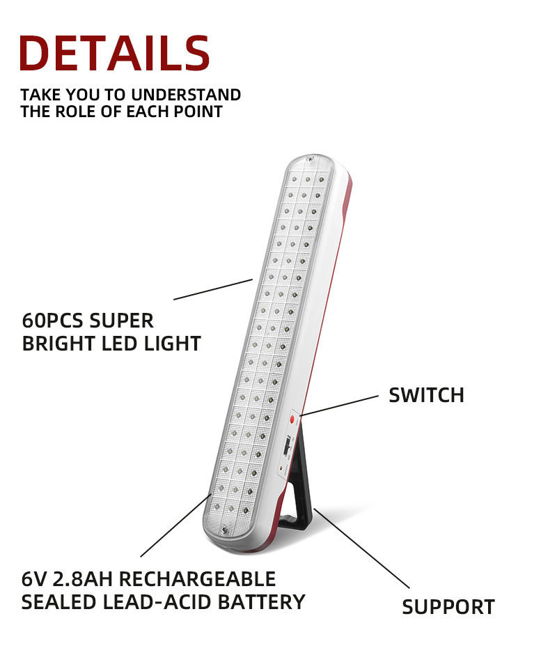 60 led rechargeable emergency light