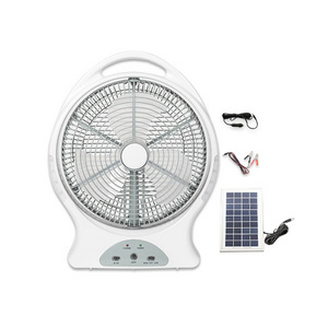 12v portable solar charing rechargeable table fan desk battery camping tent fan with led light lithium battery radio