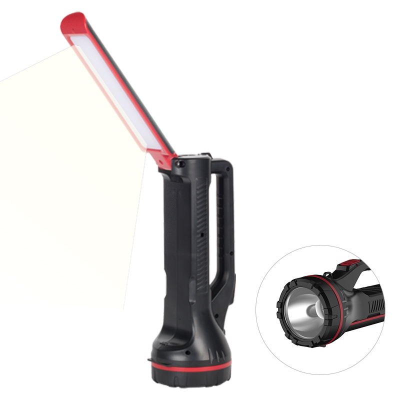 new multi functional rechargeable led plastic flashlight torch light