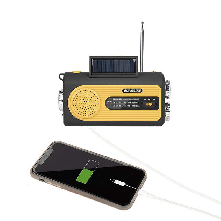 Customized Emergency Solar Hand Crank AM/FM Digital Weather Radio