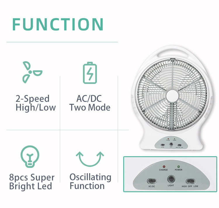 12v portable solar charing rechargeable table fan desk battery camping tent fan with led light lithium battery radio