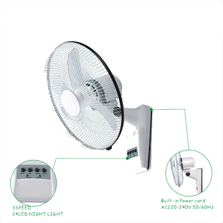 China Oscillating Remote Control electric Wall Mount Fan Adjustable Tilt Quiet Operation  led ceiling fan with light