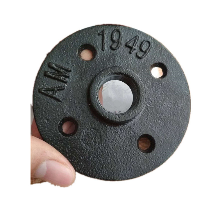 10 Pack 1/2 Inch Grey Malleable Cast Iron Pipe Fittings Floor Flange by TOP Retro Industrial flange