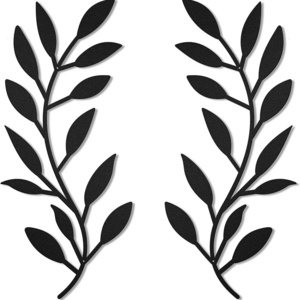 Metal Tree Leaf Wall Decor Vine Olive Branch Leaf Wall Art Wrought Iron Scroll Above The Bed Living Room Outdoor Decoration