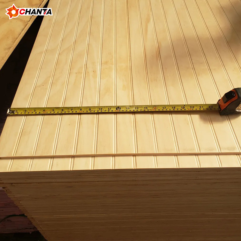 low price 4'x8' 15mm Tongue and Grooved Pine Plywood for Ceiling and Decoration