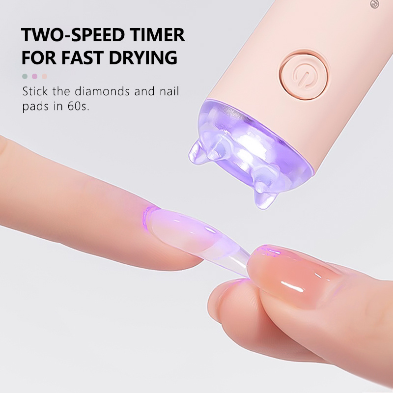 Portable Handheld Mini Nail Lamp For All Gel Polish Quick Dry USB Nail Dryer for DIY at Home Nail Salon