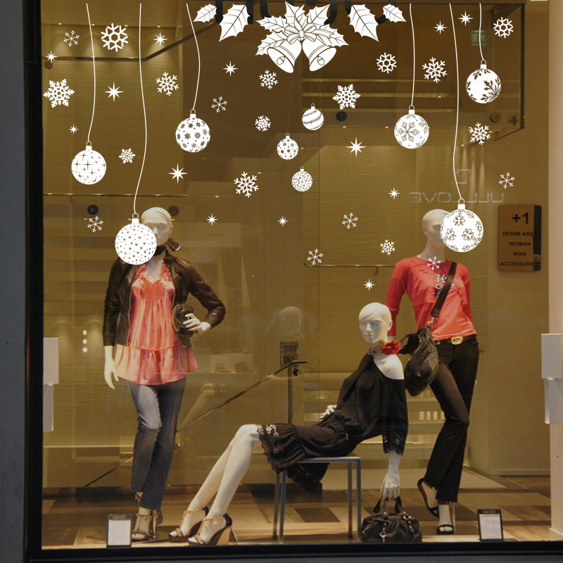 Xmas Shop Window Wall Sticker Christmas Decals Item Sis-24 In Stock