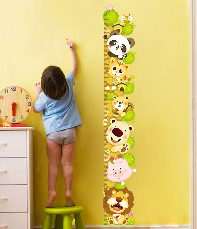 Hot Selling growth chart Height Measurement Acrylic Decorate Wall Stickers for Kids