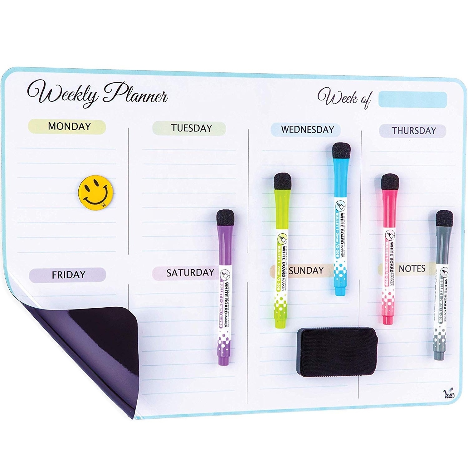 Magnetic Whiteboard Calendar Weekly Magnetic Dry Erase Planner Life Organizer magnetic Menu Planner