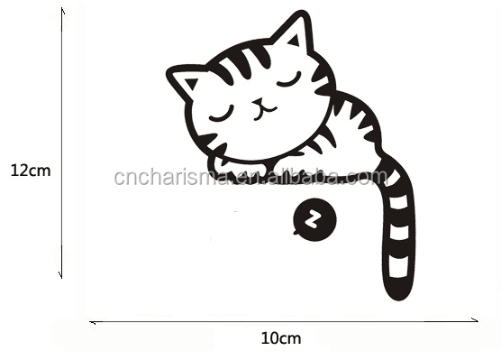 Supplier Wholesale Bedroom Decoration Cat Design Switch Socket Sticker Home Decor Wall Stickers