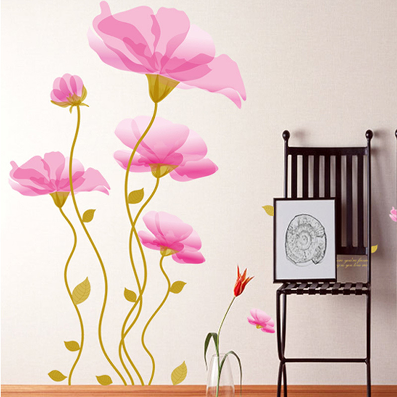 In Stock Wall Decal Photo Frame Heart Shape Flower Sticker For Room Decoration