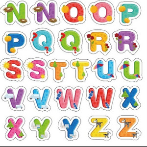 Alphabet decal PVC/Vinyl letter stickers kids for wall decor