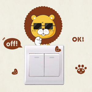 Lion light switch wall stickers Item SIS-39 in stock