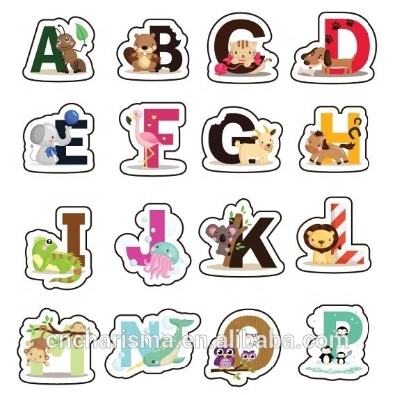 Alphabet decal PVC/Vinyl letter stickers kids for wall decor