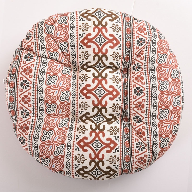 Cheersee cotton linen round custom printed moroccan scatter boho arabic floor seating sitting floor cushions for home sofa