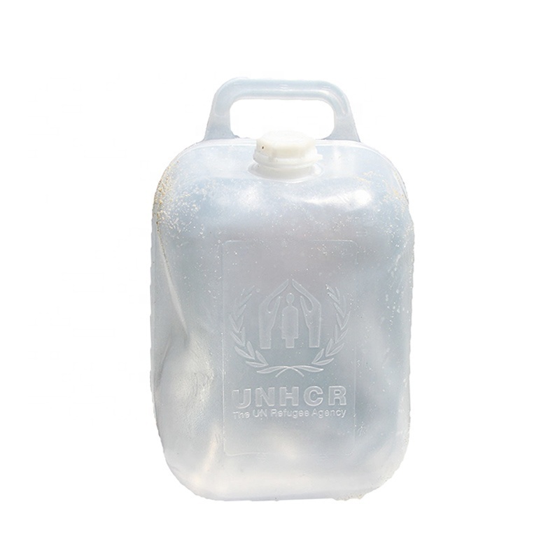 LDPE plastic 10l 20l collapsible water jerry can for outdoor camping and emergency relief supplies