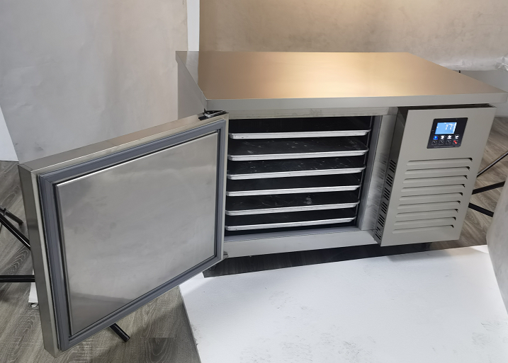 Hotel restaurant equipment counter blast freezer chiller machine for fish and chicken