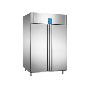 Double Door Freestanding Stainless steel Kitchen Chiller, upright stainless steel deep freezer