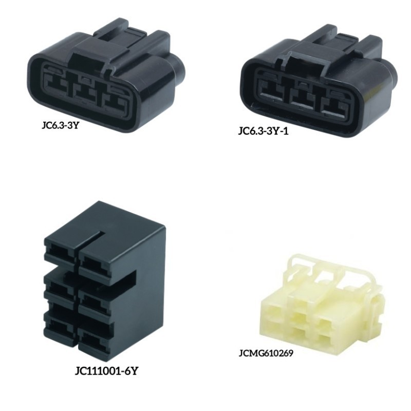 6.3 Series DJ7011  2P/3P/4P PBT PA66 Plastic Harness Connector