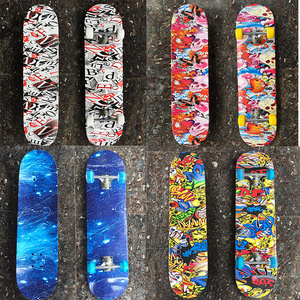 Brand Colorful Pattern Longboard Flying Skateboard Complete Deck Wood Deck Skate Board Outdoor Extreme Sports Long Board