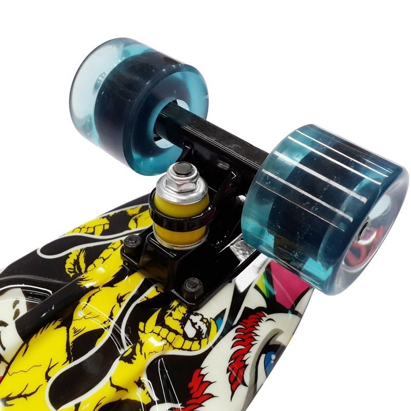 27*7.5inch Optional colors Graffiti Retro Skateboard Cruiser Longboard plastic skateboard