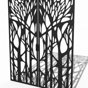 Laser cutting perforated metal panels for personalized decorative fence panels metal aluminum