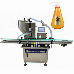 PLC control automatic 100ml 500ml 1000ml honey cream shampoo lotion body wash bottle filling machine