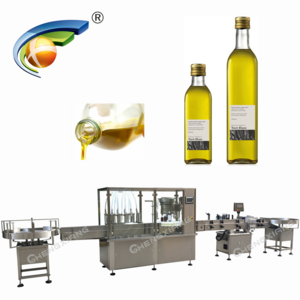 full automatic olive coconut edible chili oil bottle filling capping labeling machine 10000 ml