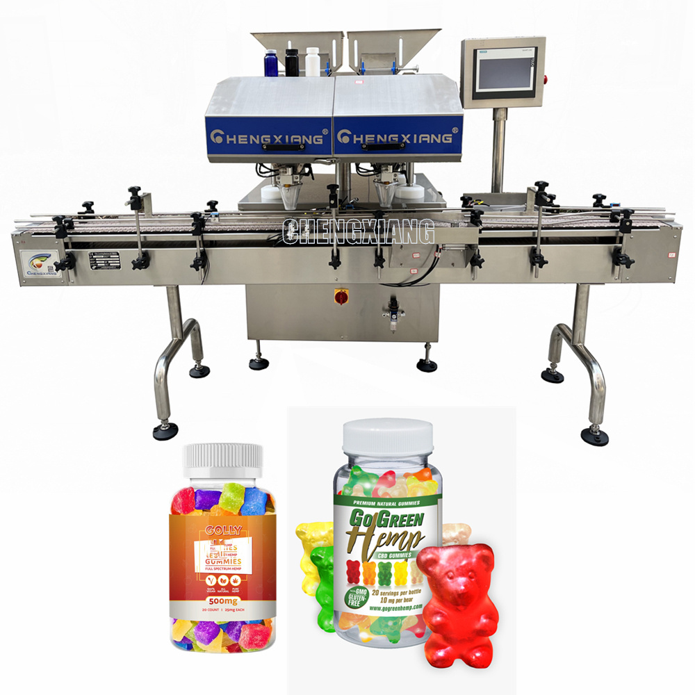 Automatic Gummy Bear Candy Fish Glue Vitamin Candy Counting Bottling Machine