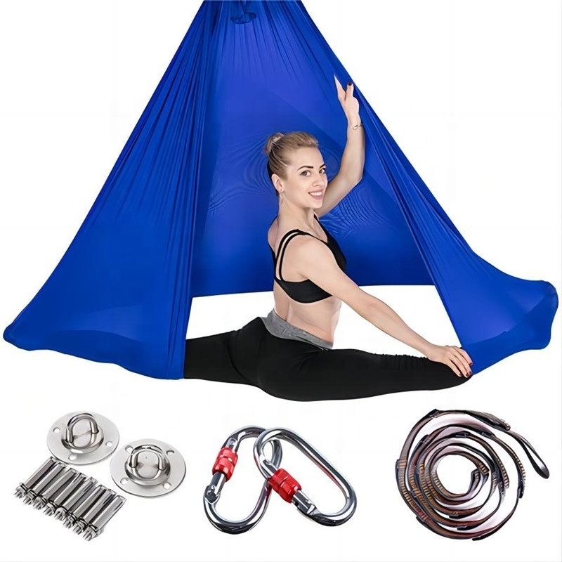 Fitness Exercise Anti Gravity Ultralight Nylon Parachute Flying Aerial Yoga Hammock Yoga Swing With Rigging Equipments