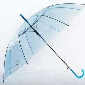 24 " Cheap Custom Clear PVC Cartoon Transparent Dome Umbrellas With Pearls Small