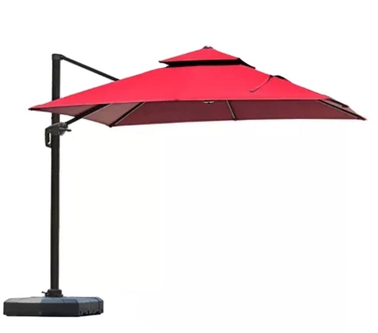 Patio Outdoor Decorative Beach Umbrella Remote Control Patio Umbrella With Logo & Bases