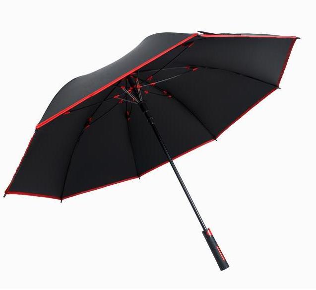 72 Inches Custom Printed Vented Golf Umbrella Black UV Windproof Golf Umbrella