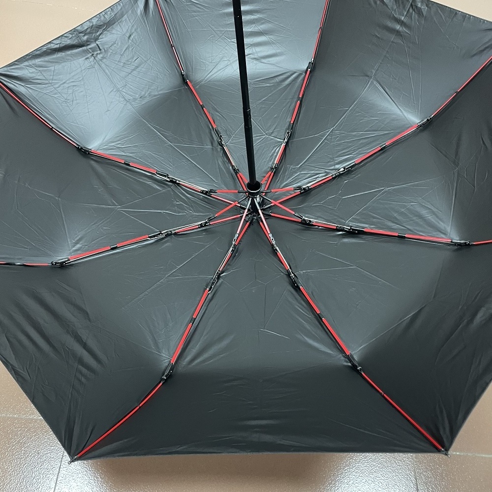 Shenzhen Factory Auto Open And Closing Folding Umbrella Color Bone Umbrella 8 Ribs 3 Fold Windproof Fold Umbrella