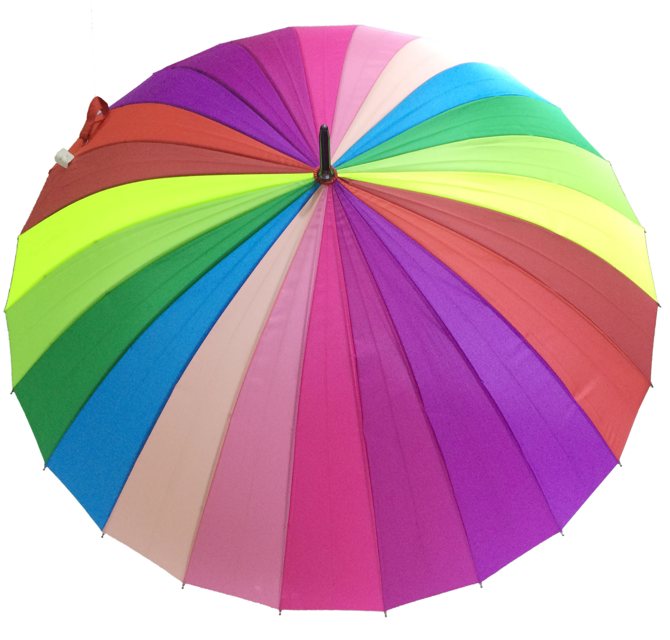 Wholesale Customized Logo Colorful Promotional Straight Golf Umbrella Child Rainbow Tie Dye Umbrella Kids 24K Rainbow Umbrella