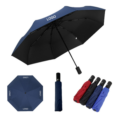 Fashion Auto Sunshade Paraguas Custom Logo Compact Portable Rain Automatic Windproof 3 Folding Umbrella