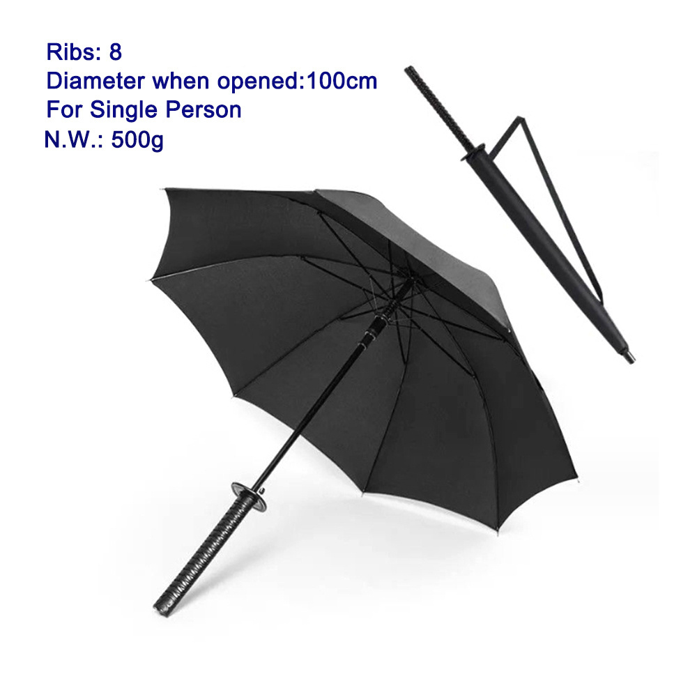 Promotion 8K/16K/24K Japanese Samurai Sword Paraguas Sun Rain Long Handle Katana Umbrella