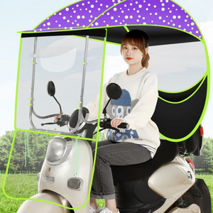 Hot Sale Full Cover Scooter Umbrella Covered Electric Bike Umbrella Waterproof Strong Motorcycle Umbrella For Rain