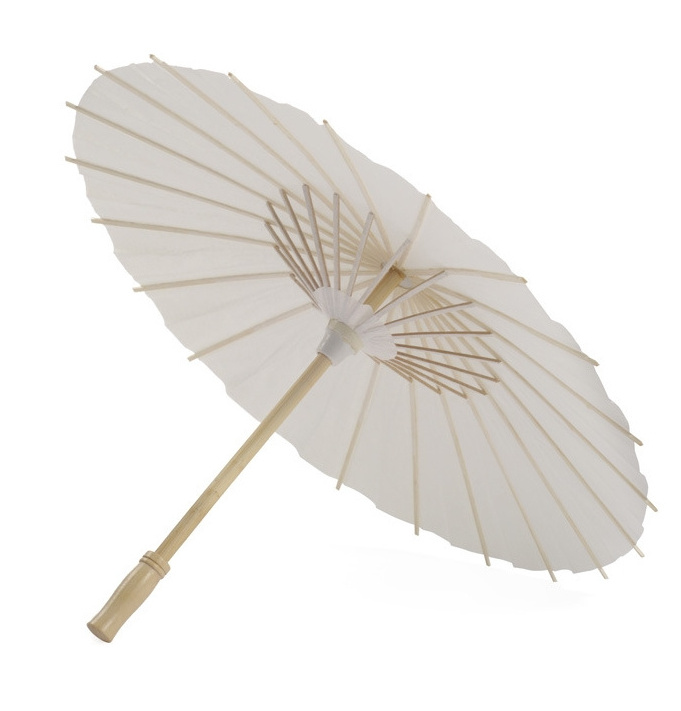 Wholesale Chinese Small Paper Umbrella For Wedding 60cm Wooden Frame Oil Paper Umbrella