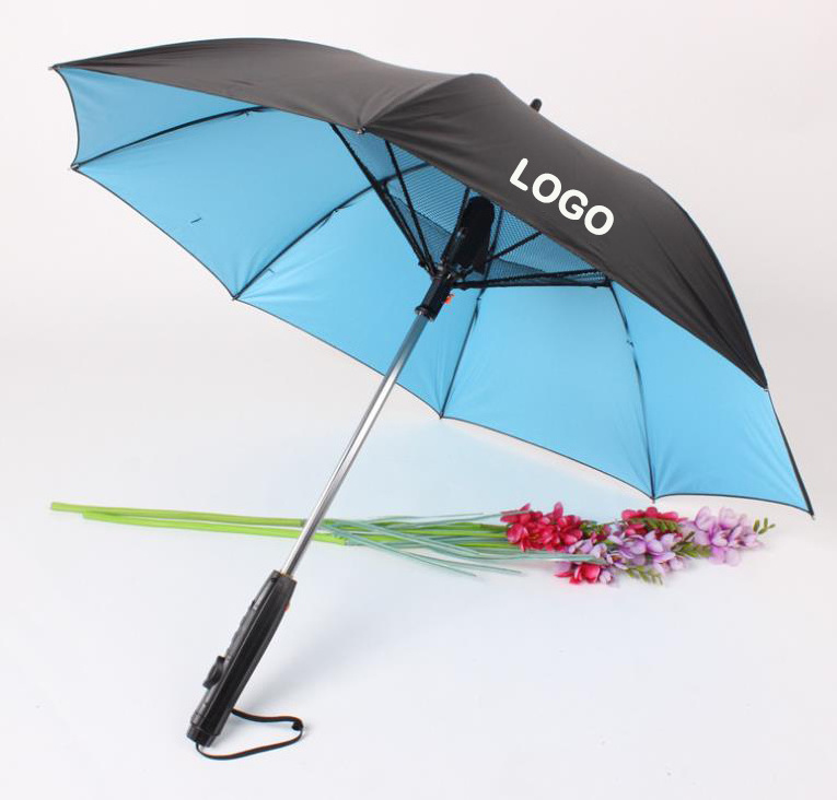 Smart Umbrella With Built-In-Fan And Water Spray Golf Umbrella For Summer