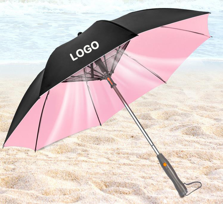 Smart Umbrella With Built-In-Fan And Water Spray Golf Umbrella For Summer